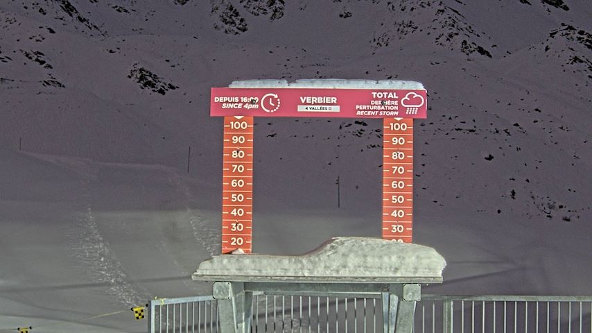 La Chaux 2'265 m. - Hauteur de neige Image