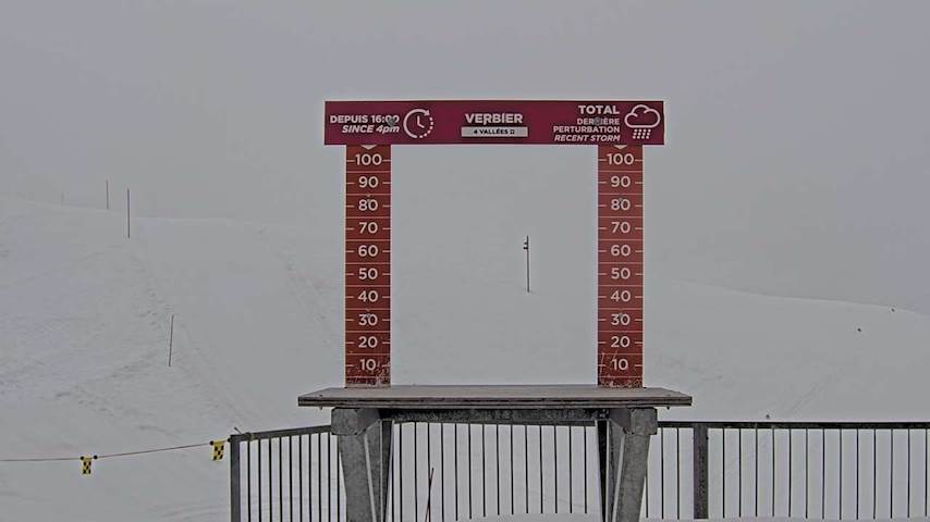 La Chaux 2'265 m. - Hauteur de neige Image