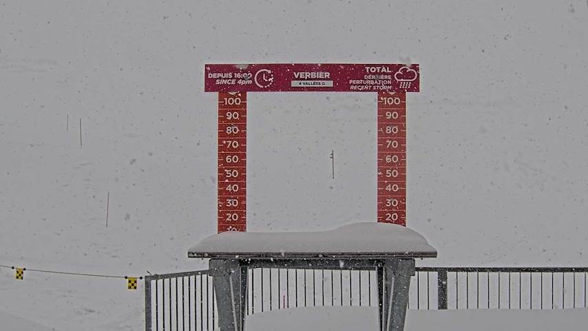 La Chaux 2'265 m. - Hauteur de neige Image