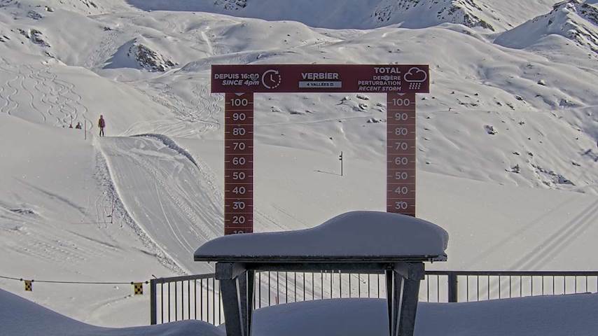 La Chaux 2'265 m. - Hauteur de neige Image