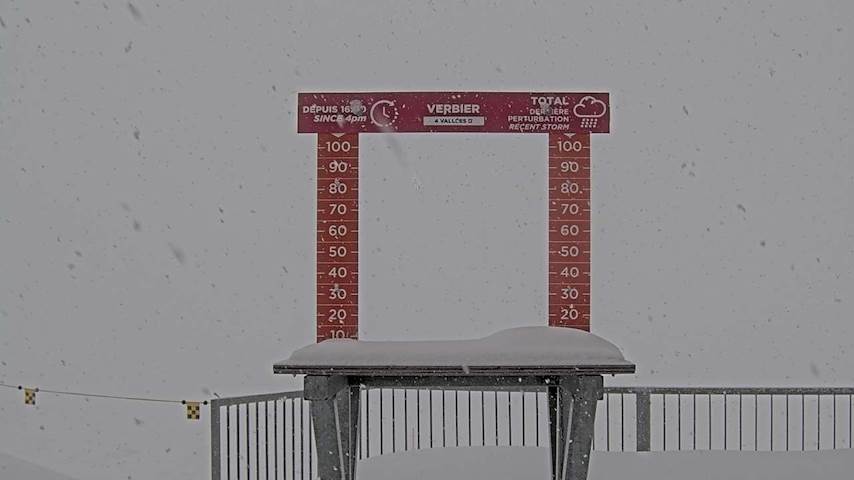 La Chaux 2'265 m. - Hauteur de neige Image