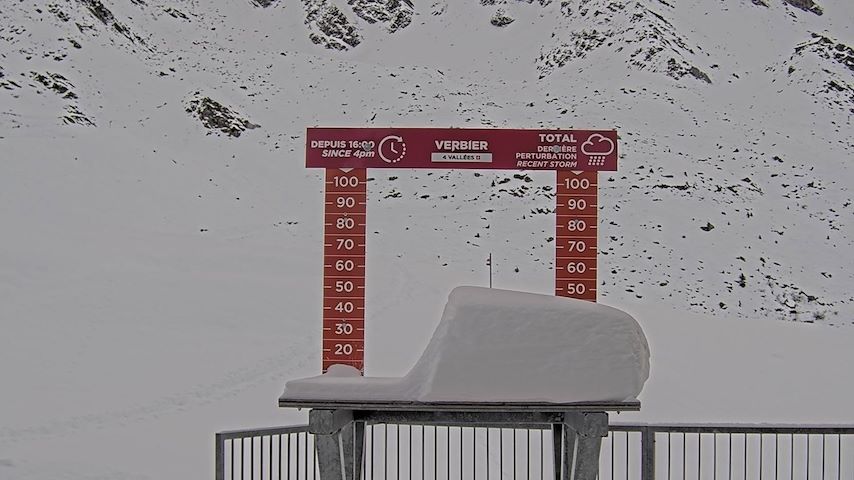 La Chaux 2'265 m. - Hauteur de neige Image