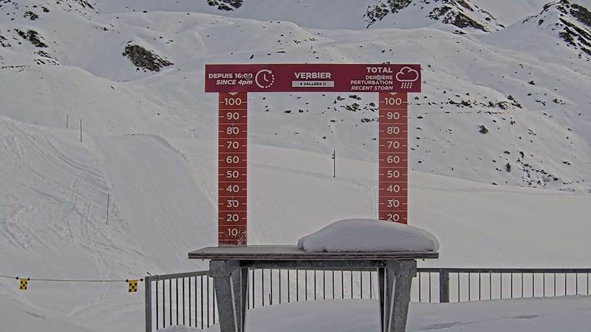 La Chaux 2'265 m. - Hauteur de neige Image