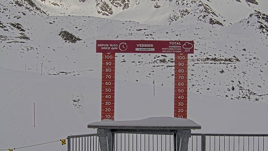 La Chaux 2'265 m. - Hauteur de neige Image