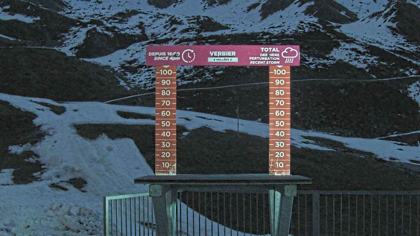 La Chaux 2'265 m. - Hauteur de neige Image