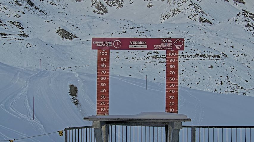 La Chaux 2'265 m. - Hauteur de neige Image