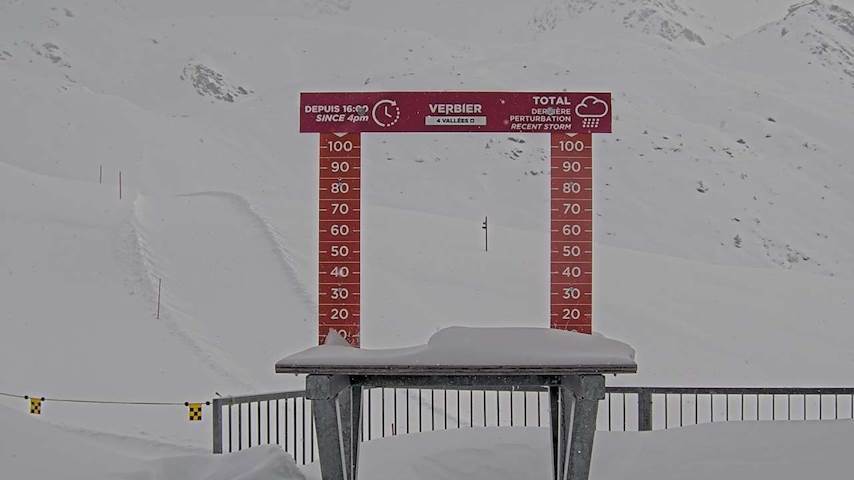 La Chaux 2'265 m. - Hauteur de neige Image