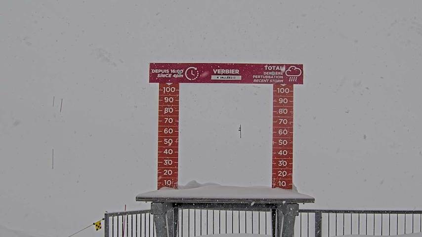 La Chaux 2'265 m. - Hauteur de neige Image