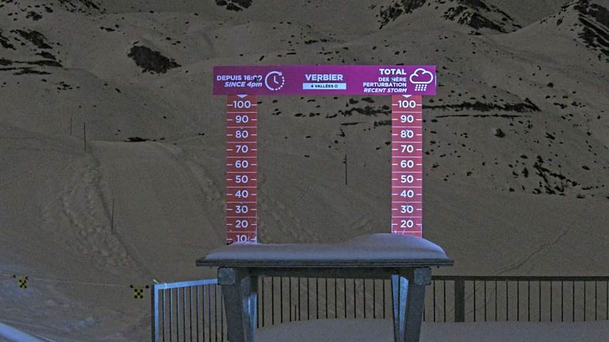 La Chaux 2'265 m. - Hauteur de neige Image