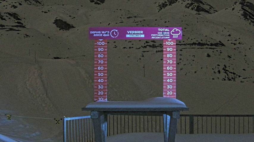 La Chaux 2'265 m. - Hauteur de neige Image