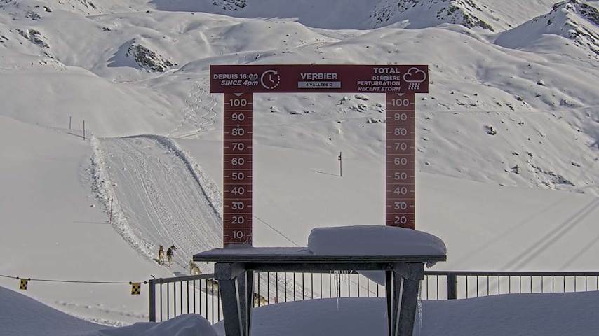 La Chaux 2'265 m. - Hauteur de neige Image