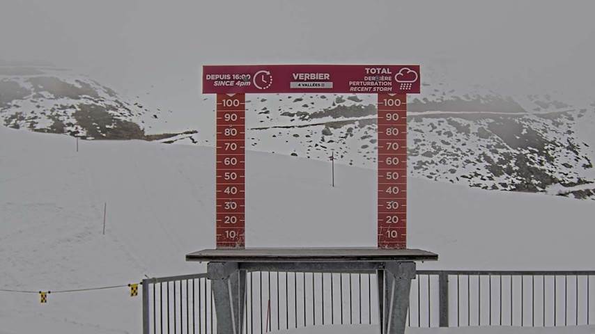 La Chaux 2'265 m. - Hauteur de neige Image