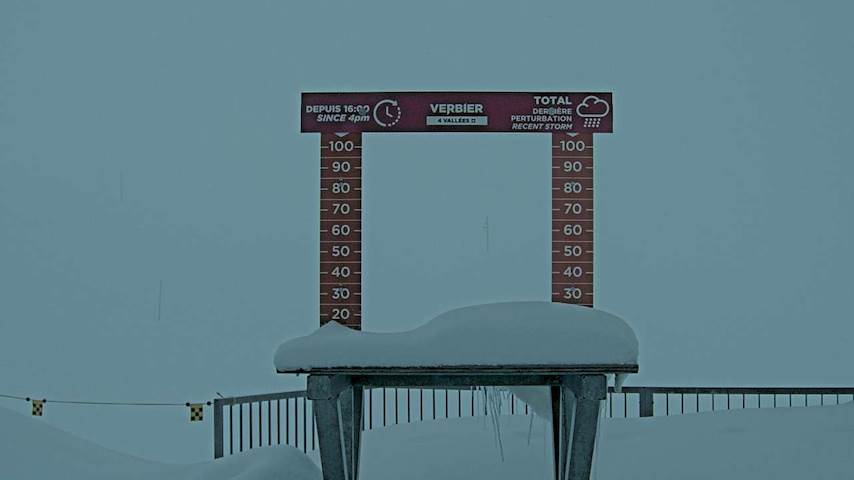 La Chaux 2'265 m. - Hauteur de neige Image