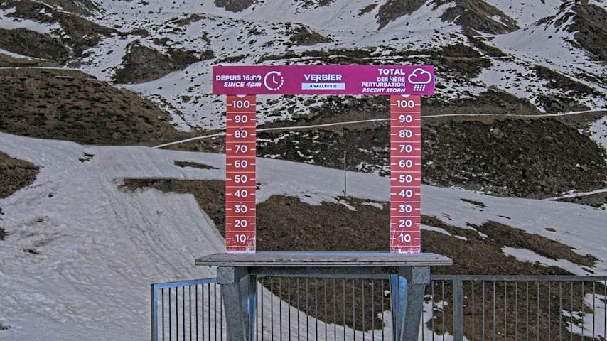 La Chaux 2'265 m. - Hauteur de neige Image