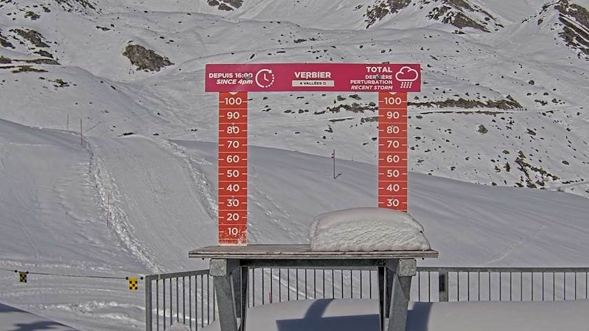 La Chaux 2'265 m. - Hauteur de neige Image