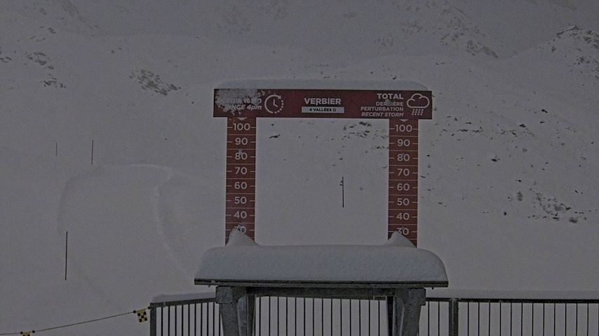 La Chaux 2'265 m. - Hauteur de neige Image