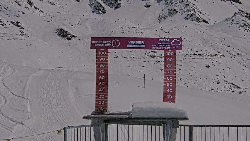 La Chaux 2'265 m. - Hauteur de neige Image