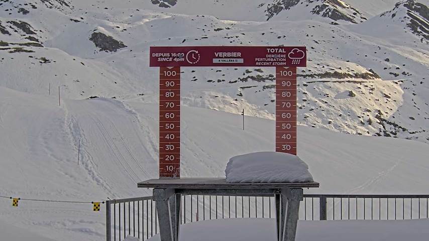 La Chaux 2'265 m. - Hauteur de neige Image