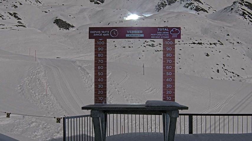 La Chaux 2'265 m. - Hauteur de neige Image