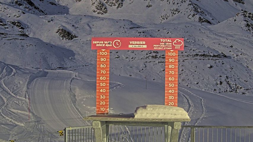 La Chaux 2'265 m. - Hauteur de neige Image