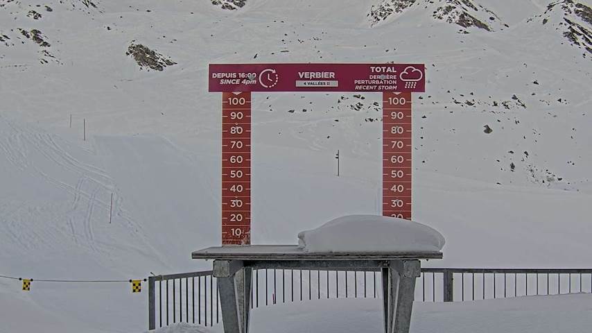 La Chaux 2'265 m. - Hauteur de neige Image