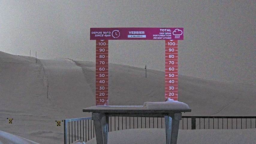 La Chaux 2'265 m. - Hauteur de neige Image