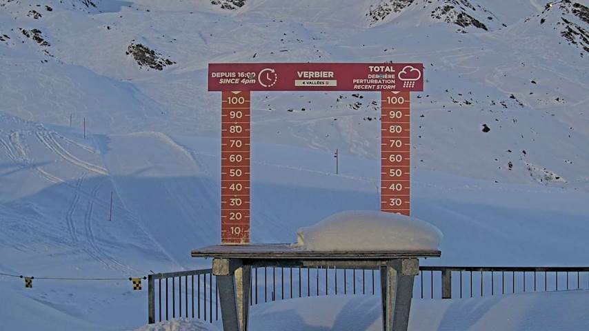 La Chaux 2'265 m. - Hauteur de neige Image