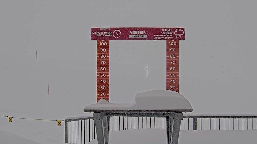 La Chaux 2'265 m. - Hauteur de neige Image