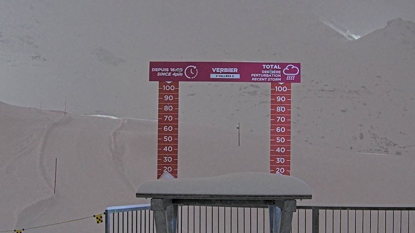 La Chaux 2'265 m. - Hauteur de neige Image