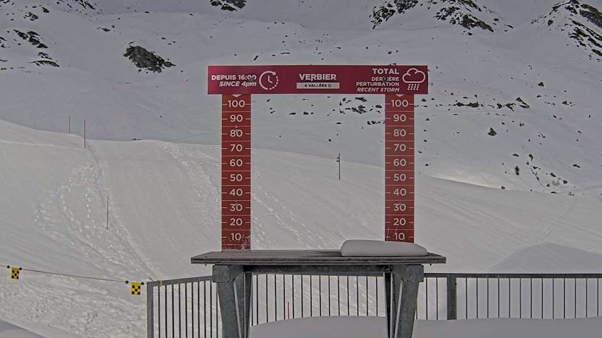 La Chaux 2'265 m. - Hauteur de neige Image