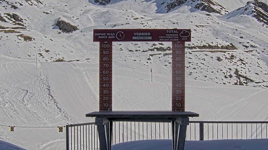 La Chaux 2'265 m. - Hauteur de neige Image