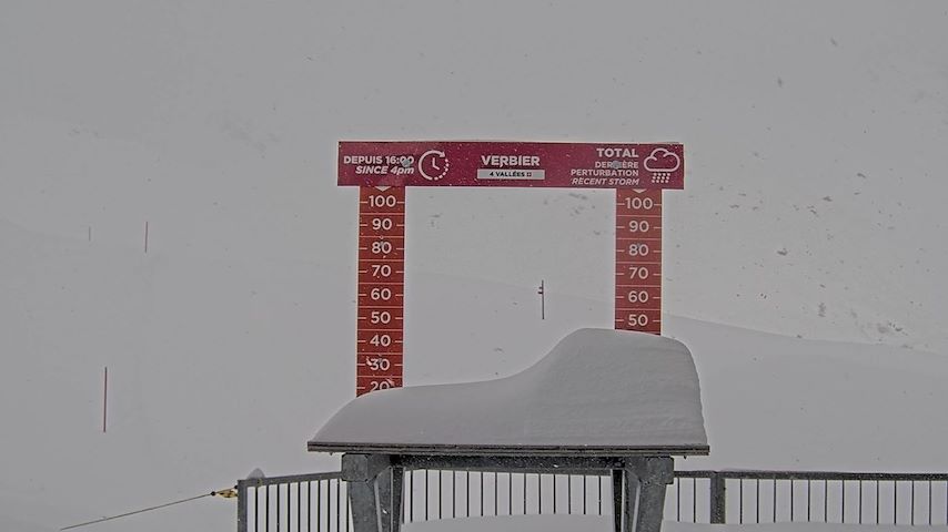 La Chaux 2'265 m. - Hauteur de neige Image