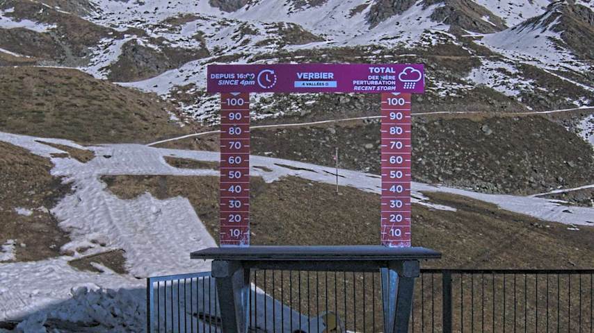 La Chaux 2'265 m. - Hauteur de neige Image