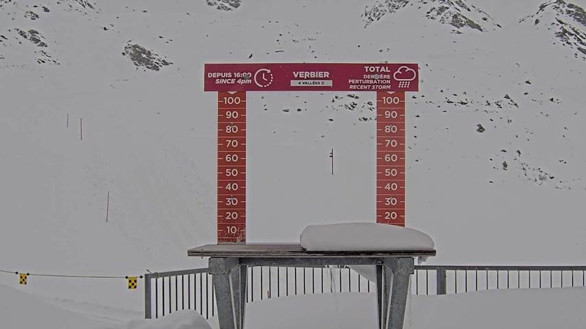 La Chaux 2'265 m. - Hauteur de neige Image