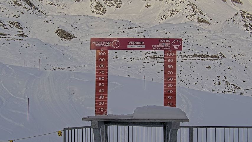 La Chaux 2'265 m. - Hauteur de neige Image