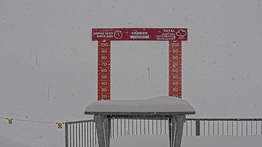 La Chaux 2'265 m. - Hauteur de neige Image