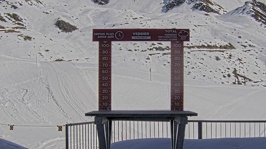 La Chaux 2'265 m. - Hauteur de neige Image