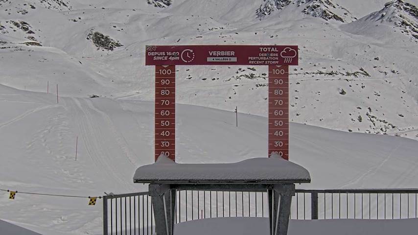 La Chaux 2'265 m. - Hauteur de neige Image