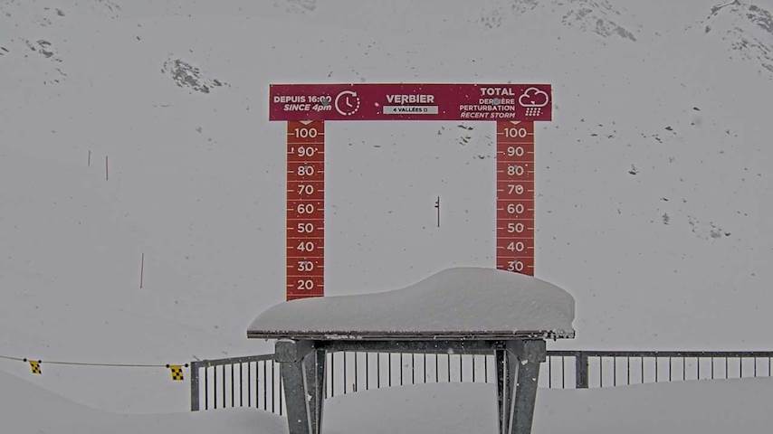 La Chaux 2'265 m. - Hauteur de neige Image