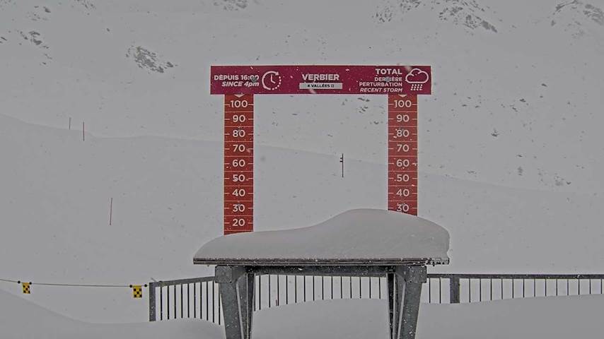 La Chaux 2'265 m. - Hauteur de neige Image