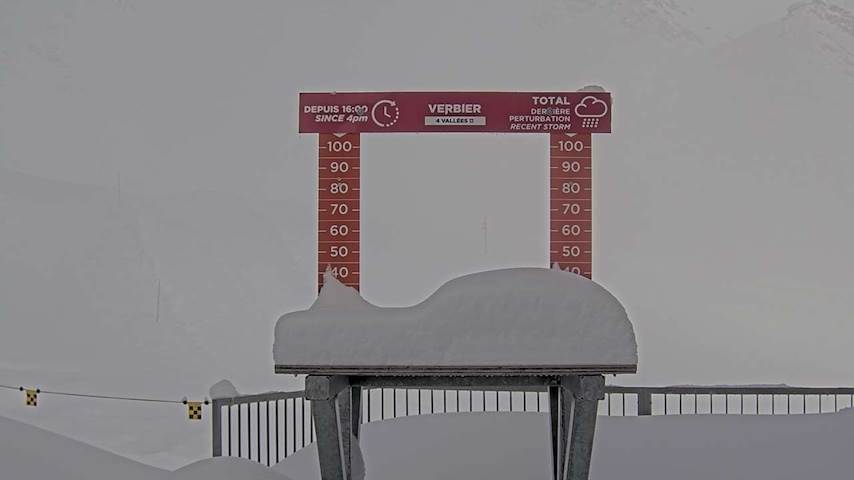 La Chaux 2'265 m. - Hauteur de neige Image