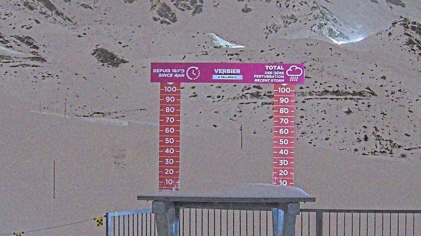 La Chaux 2'265 m. - Hauteur de neige Image