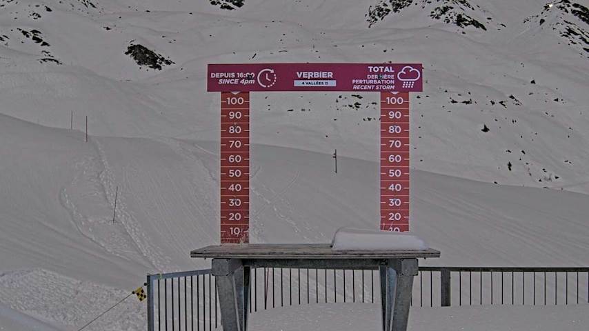 La Chaux 2'265 m. - Hauteur de neige Image