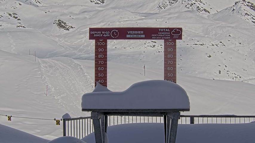 La Chaux 2'265 m. - Hauteur de neige Image
