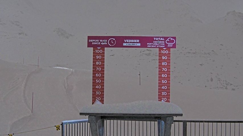 La Chaux 2'265 m. - Hauteur de neige Image