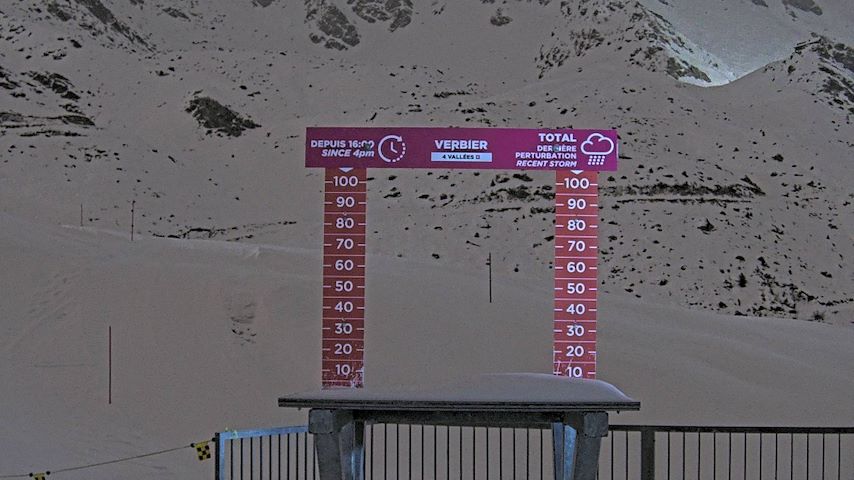 La Chaux 2'265 m. - Hauteur de neige Image