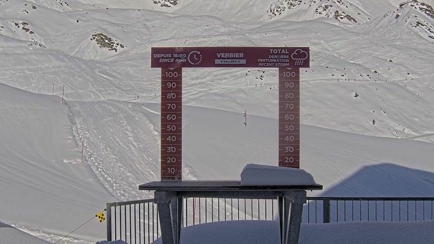 La Chaux 2'265 m. - Hauteur de neige Image