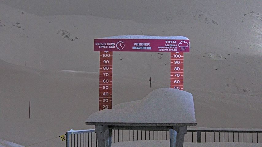 La Chaux 2'265 m. - Hauteur de neige Image