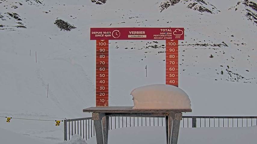 La Chaux 2'265 m. - Hauteur de neige Image