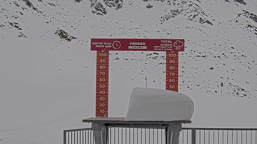 La Chaux 2'265 m. - Hauteur de neige Image